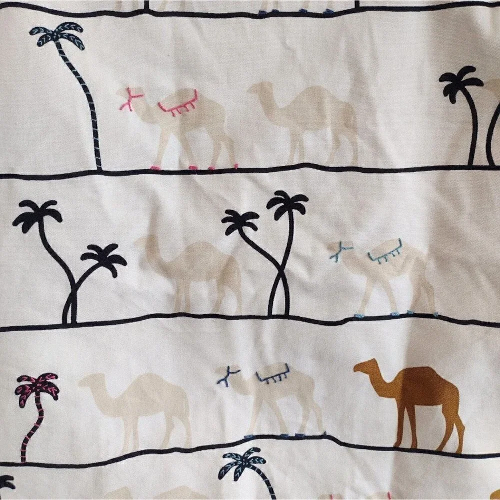 IKEA Tilltalande 20 X 20 Embroidered Camel Palm Tree Decor Pillow Cover Square
